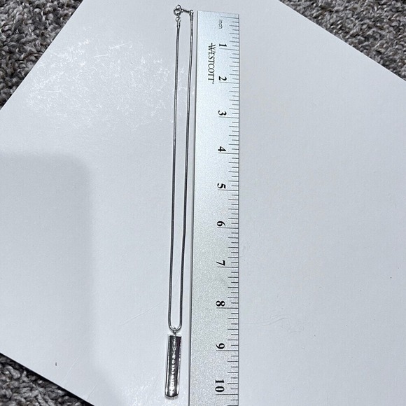 Vintage Tiffany & Co 1837 Bar Pendant Necklace Serling Silver 925 - Picture 9 of 9